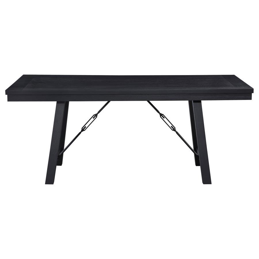 Newport - Rectangular Trestle Dining Table - Black