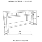 Esther - 3-Drawer Storage Console Table - Natural Sheesham