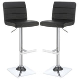 Bianca - Square Upholstered Adjustable Bar Stools (Set of 2)