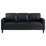 Ruth - Upholstered Track Arm Faux Leather Sofa