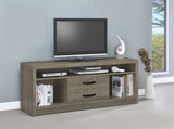 Burke - Consola de TV con 2 cajones - Madera flotante gris