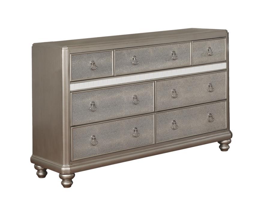 Bling Game - 7-Drawer Dresser - Metallic Platinum