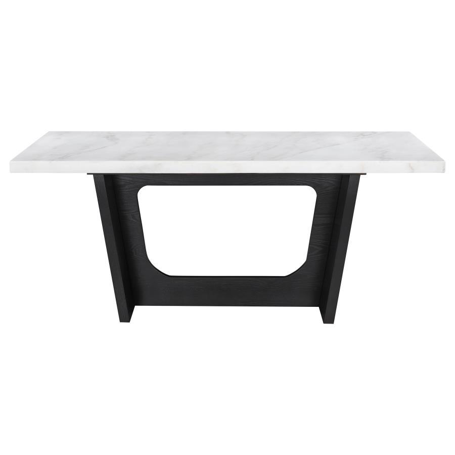 Osborne - 72" Marble Top Dining Table - Rustic Espresso