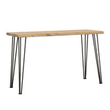 Zander - Sofa Table With Hairpin Leg - Natural And Matte Black