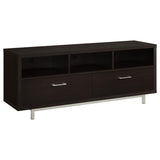 Casey - Consola para TV rectangular con 2 cajones