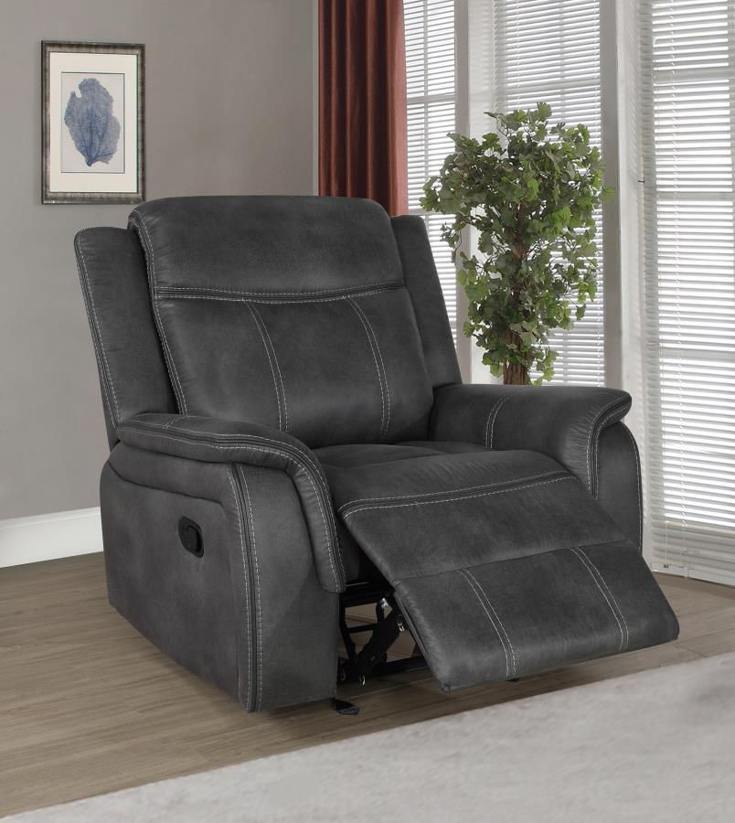 Lawrence - Sillón reclinable tapizado con respaldo capitoné