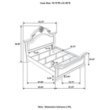 Cambridge - Cama con paneles de madera