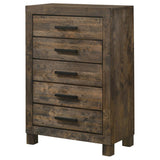 Woodmont - 5-Drawer Chest - Rustic Golden Brown