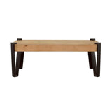 Winston - Wooden Rectangular Top Coffee Table - Natural And Matte Black