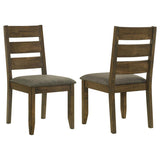 Alston - Ladder Back Dining Side Chairs (Set of 2) - Knotty Nutmeg And Gray