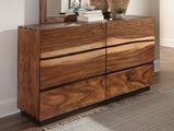 Winslow - 6-Drawer Dresser - Smokey Walnut And Coffee Bean