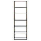 Kate - 6-Shelf Bookcase - Black Nickel