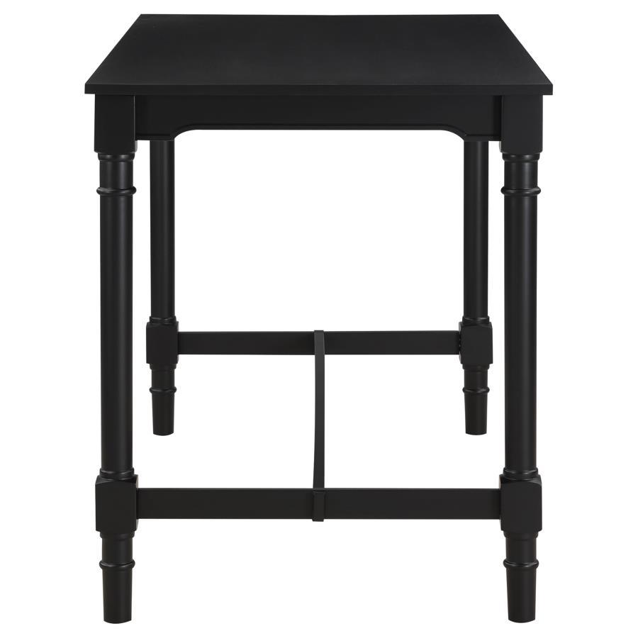 Martina - 5 Piece Rectangular Spindle Leg Counter Height Dining Set - Oatmeal And Black