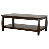 Dixon - Rectangular Coffee Table With Lower Shelf - Espresso