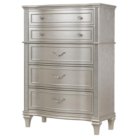 Evangeline - 6-Drawer Chest - Silver Oak