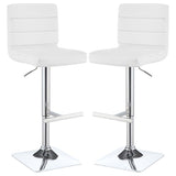 Bianca - Square Upholstered Adjustable Bar Stools (Set of 2)