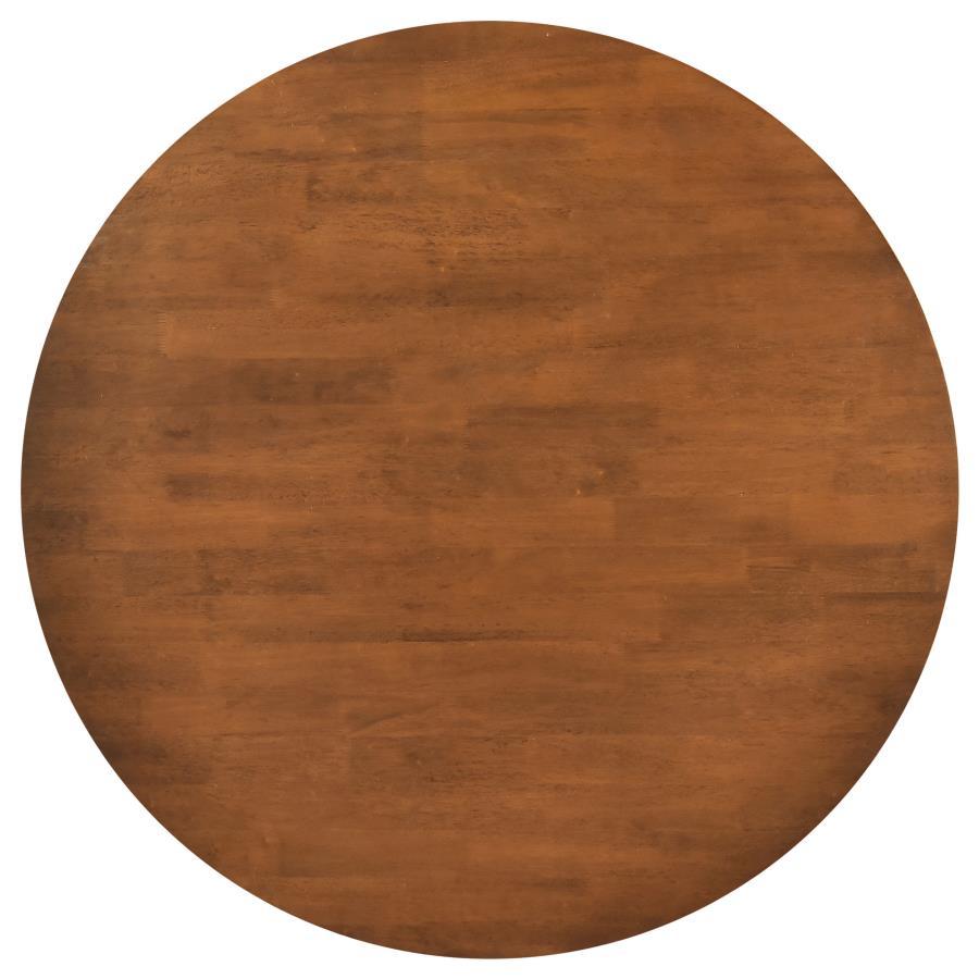 Dinah - Round Solid Wood Dining Table - Walnut