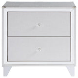 Larue - 2-Drawer Nightstand - Silver