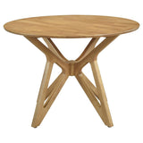 Elowen - Mesa de comedor redonda de madera maciza - Nogal claro