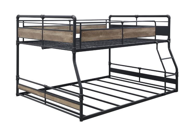 Cordelia - Bunk Bed - Antique Oak, Sandy Black & Dark Bronze Hand-Brushed Finish