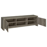 Burke - Consola de TV de 2 puertas - Madera flotante gris