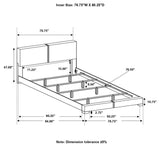 Conner - Cama con paneles tapizados