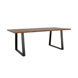 Ditman - Mesa de comedor Live Edge - Sheesham gris y negro