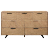 Taylor - 7-Drawer Rectangular Dresser - Light Honey Brown