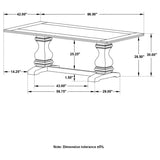 Parkins - Double Pedestals Dining Table - Rustic Espresso