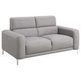 Glenmark - Loveseat tapizado con brazo de riel - Taupe