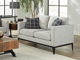 Apperson - Loveseat con respaldo acolchado - Gris claro