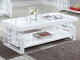 Schmitt - Mesa de centro rectangular - Blanco muy brillante