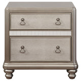 Bling Game - 2-Drawer Nightstand - Metallic Platinum