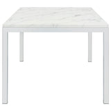 Athena - Rectangle Dining Table With Marble Top - Chrome