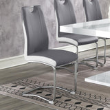 Brooklyn - Upholstered Side Chairs With S-Frame (Set of 4) - Gray And White