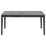 Stevie - Juego de comedor rectangular de 7 piezas - Gris y negro