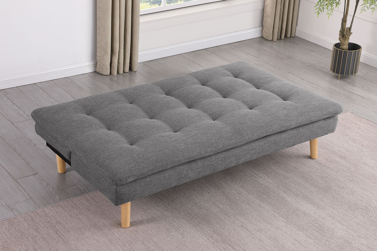 Scout - Upholstered Tufted Convertible Sofa Bed - Grey