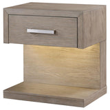 Kenora - 1-Drawer Nightstand Bedside Table - Barley Brown