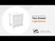 Hallityn - White - Two Drawer Night Stand