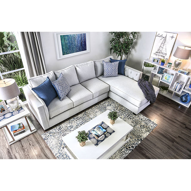 Ornella Light Gray/Blue Sectional