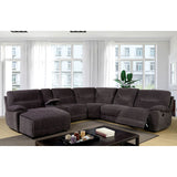 Zuben - Sectional With Console - Gray