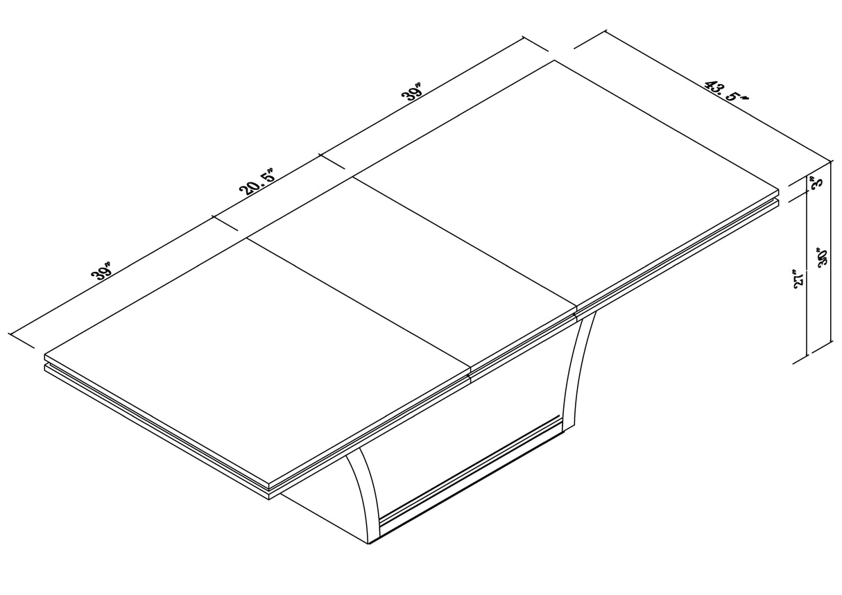 D832 - Juego de mesa de comedor y 6 sillas - Wenge