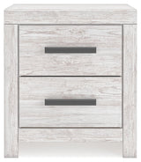 Cayboni - Whitewash - Two Drawer Night Stand