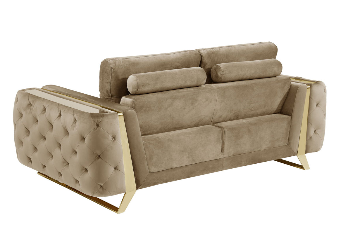 1051 - Contemporary Velvet Loveseat