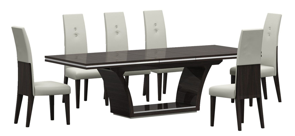 D832 - Juego de mesa de comedor y 6 sillas - Wenge