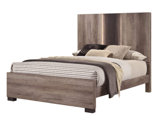 rangley gray brown queen bed