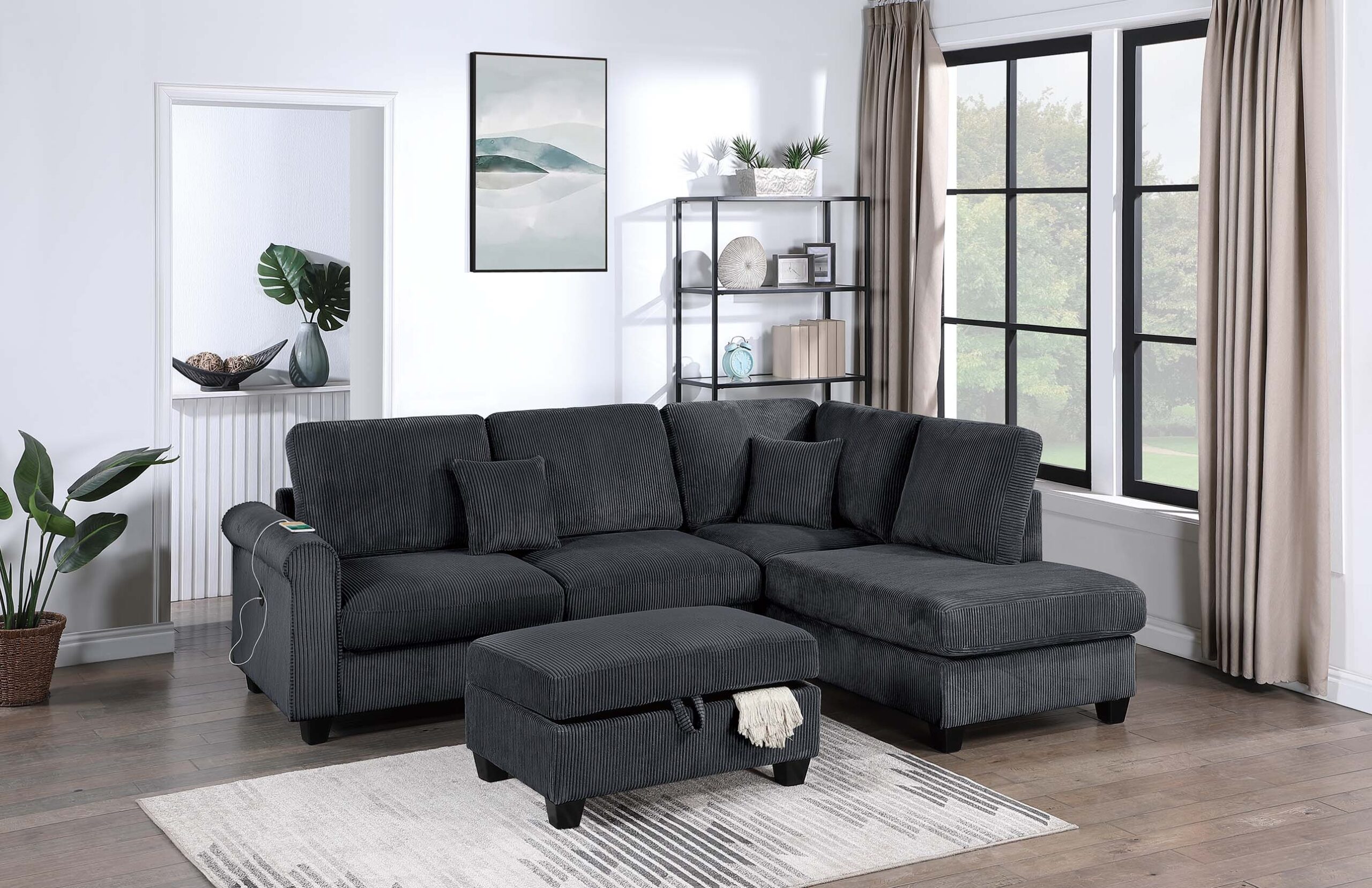 3pc sectional with storage ottoman 3pc sectional with storage ottoman
