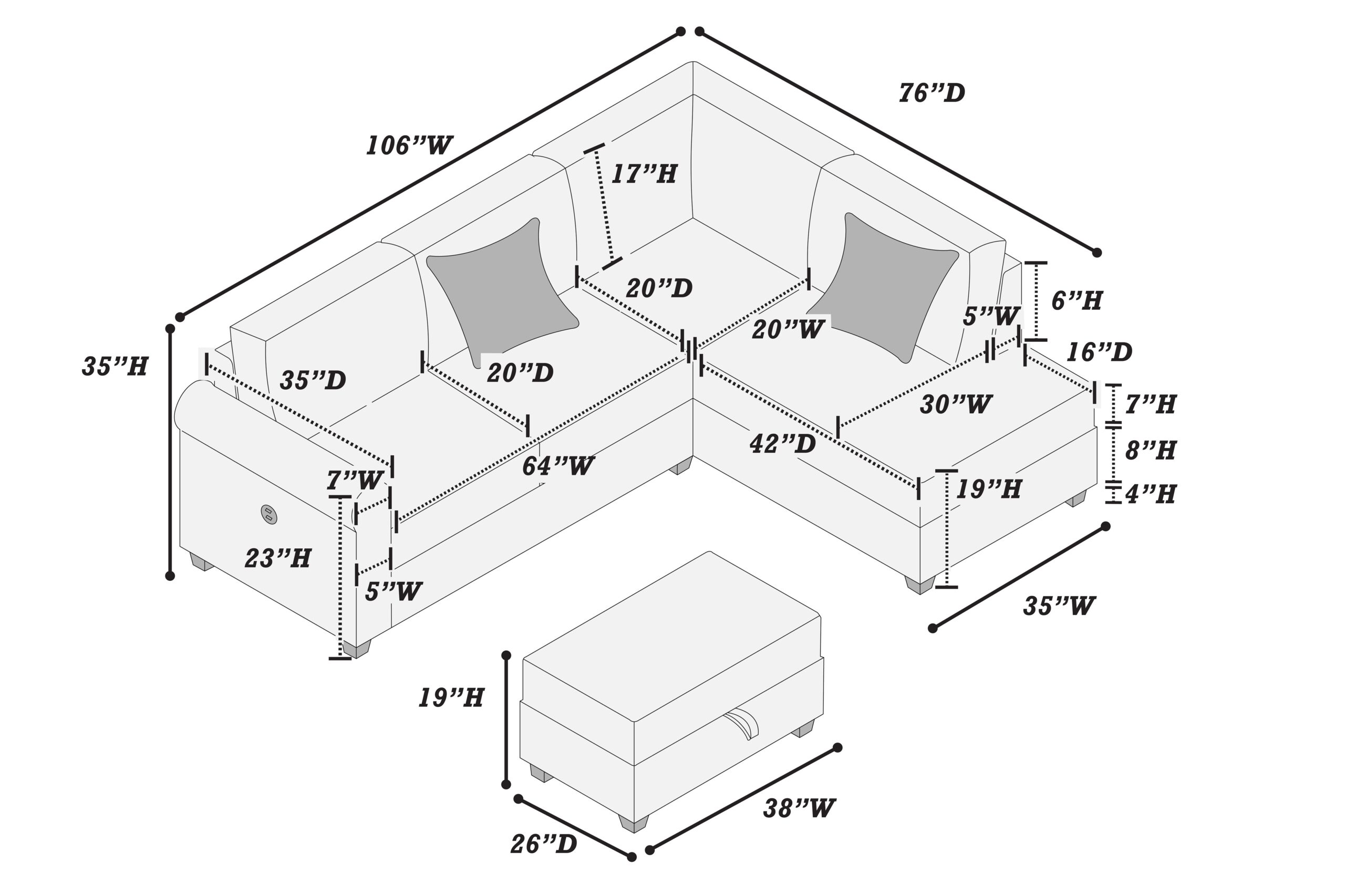 3pc sectional with storage ottoman 3pc sectional with storage ottoman