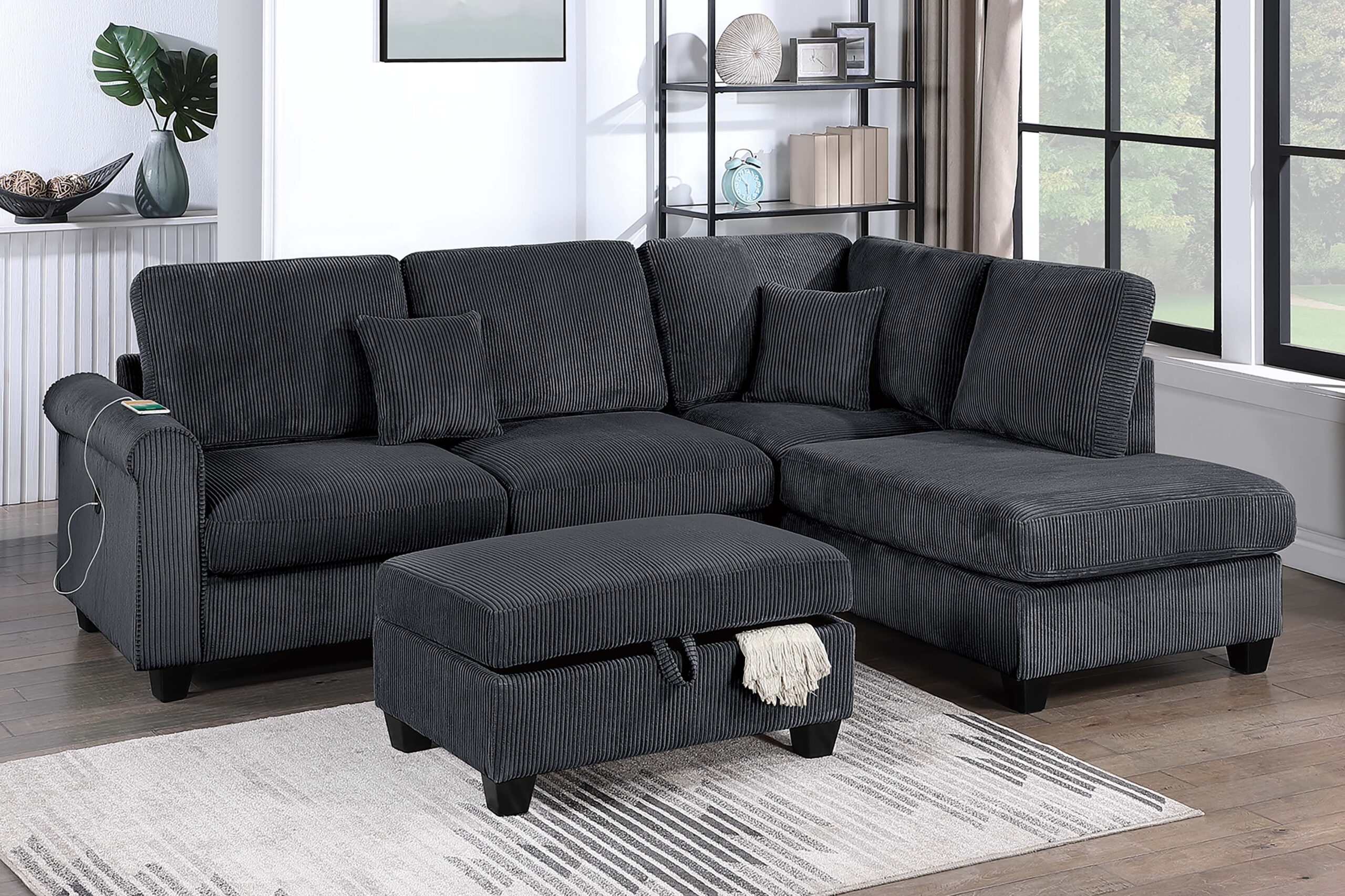 3pc sectional with storage ottoman 3pc sectional with storage ottoman