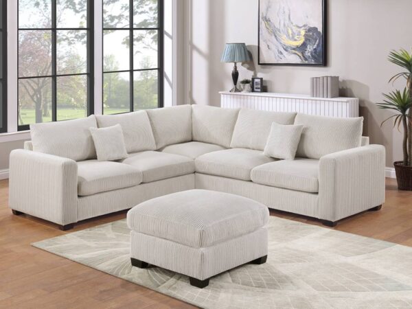4 pc sectional with ottoman